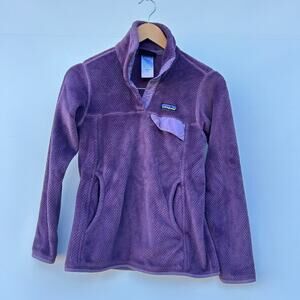 Patagonia Women’s Fleece Re-Tool SnapT Jacket Quarter Snap Pullover Purple XS